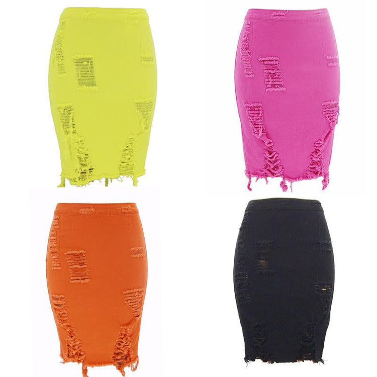 Hole bag hip skirt