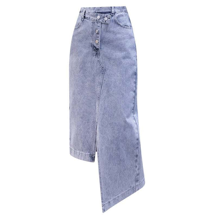 Autumn Irregular Long Denim Skirts