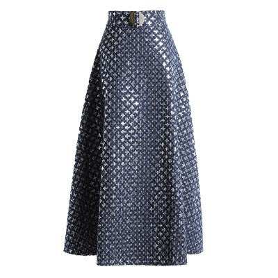Mid-length Embroidered Sequins