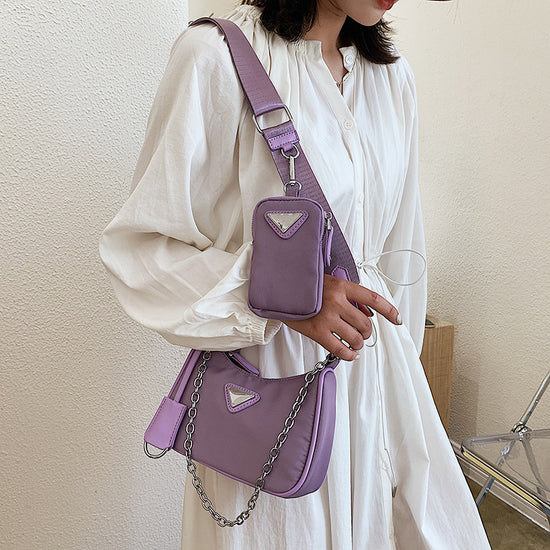 Small Bag Female Cross-border New Trendy Net Red Texture Trend Female Bag Fashion Foreign Style Japanese And Korean Chain Single Shoulder Oblique