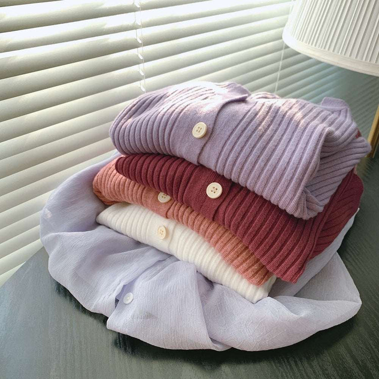 Knitted cardigan coat