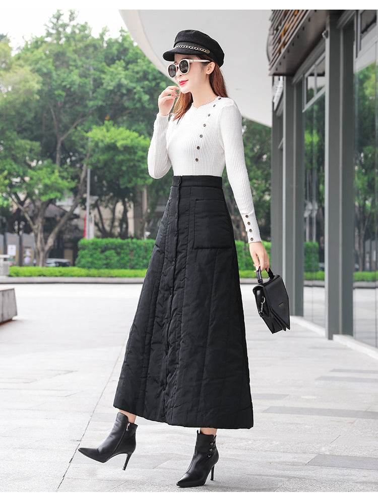 Down midi skirt
