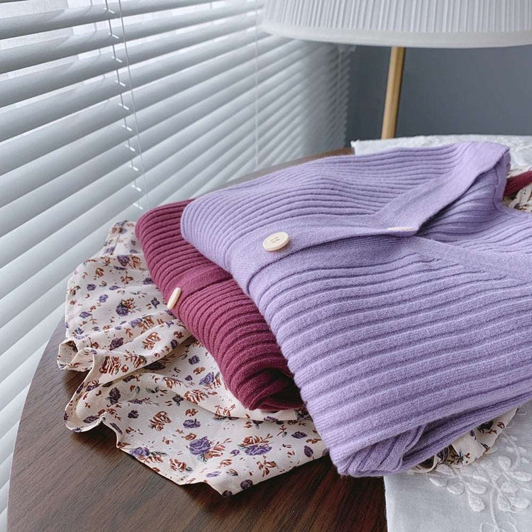 Knitted cardigan coat