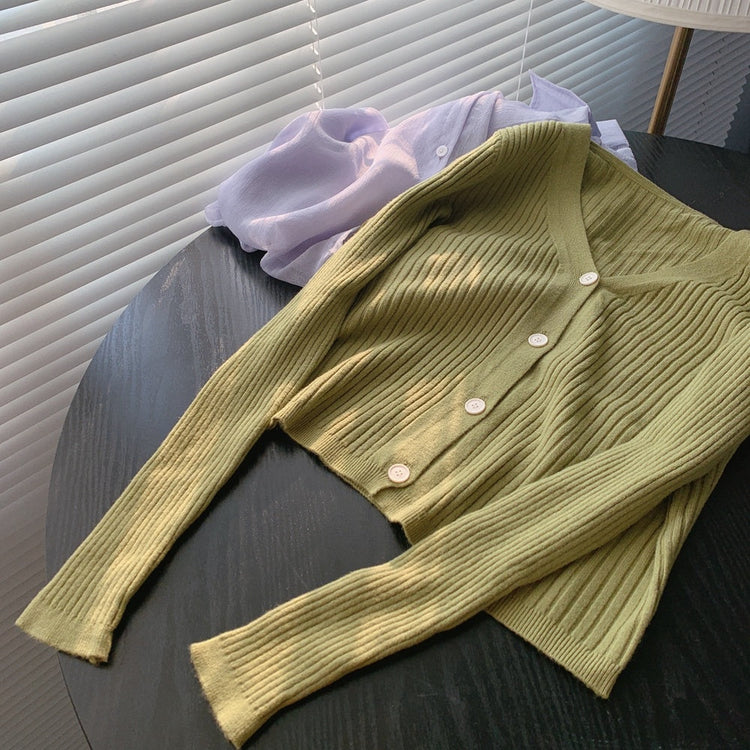 Knitted cardigan coat