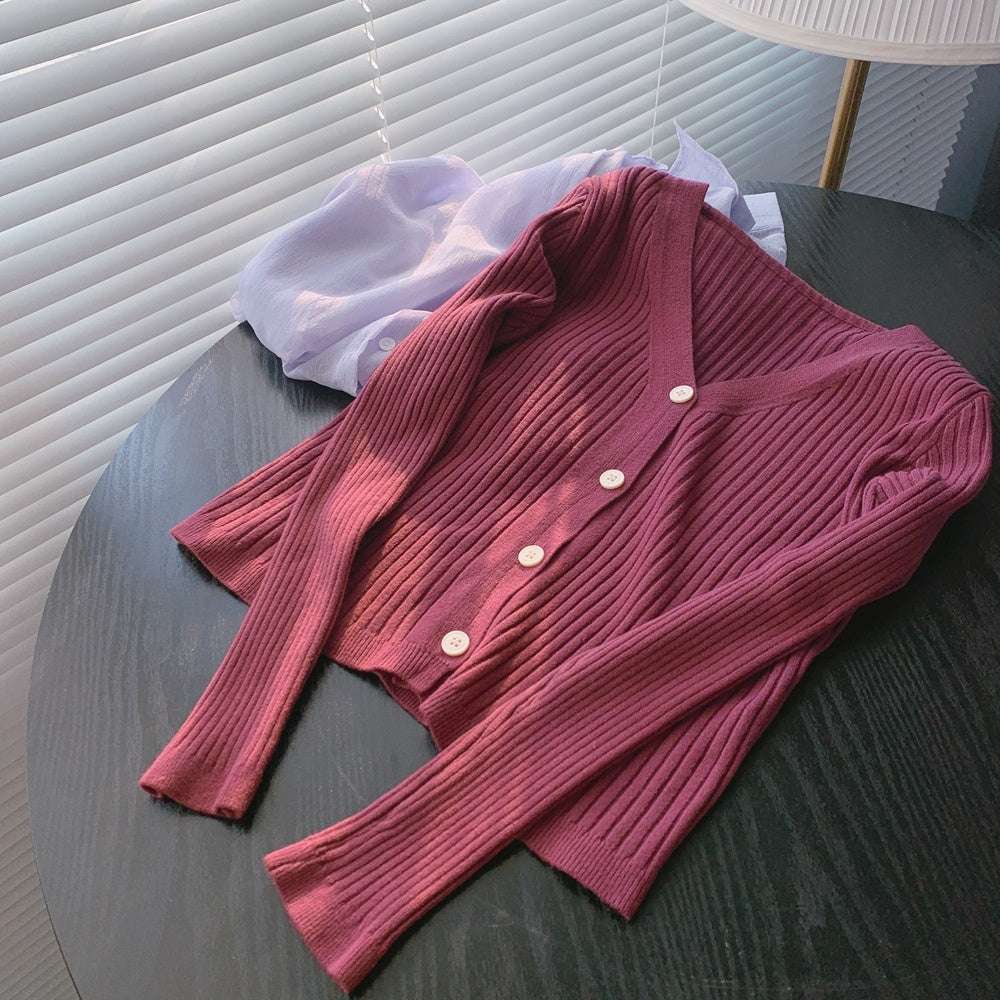 Knitted cardigan coat