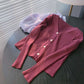 Knitted cardigan coat