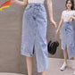 Autumn Irregular Long Denim Skirts