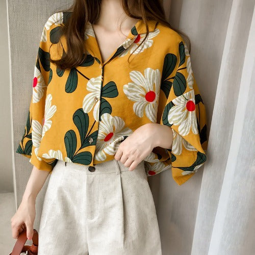 Loose Western Style Blouse