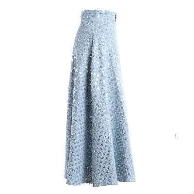 Mid-length Embroidered Sequins