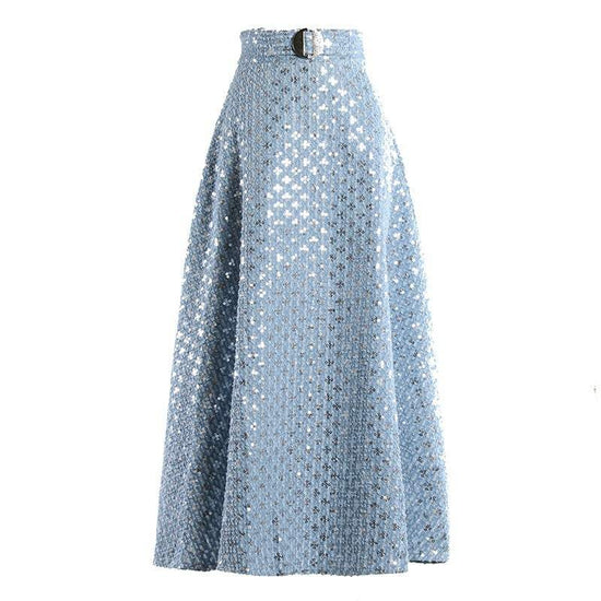 Mid-length Embroidered Sequins
