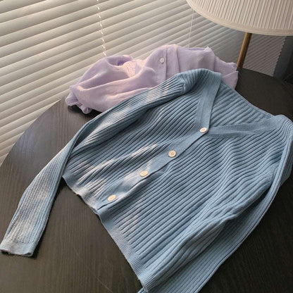 Knitted cardigan coat