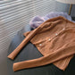 Knitted cardigan coat