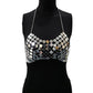 Sexy Metal Chain Tank Top Womens Silver Sparkly Sequins Hollow Plain Backless Club Vest Women Summer Beach Crop Tops