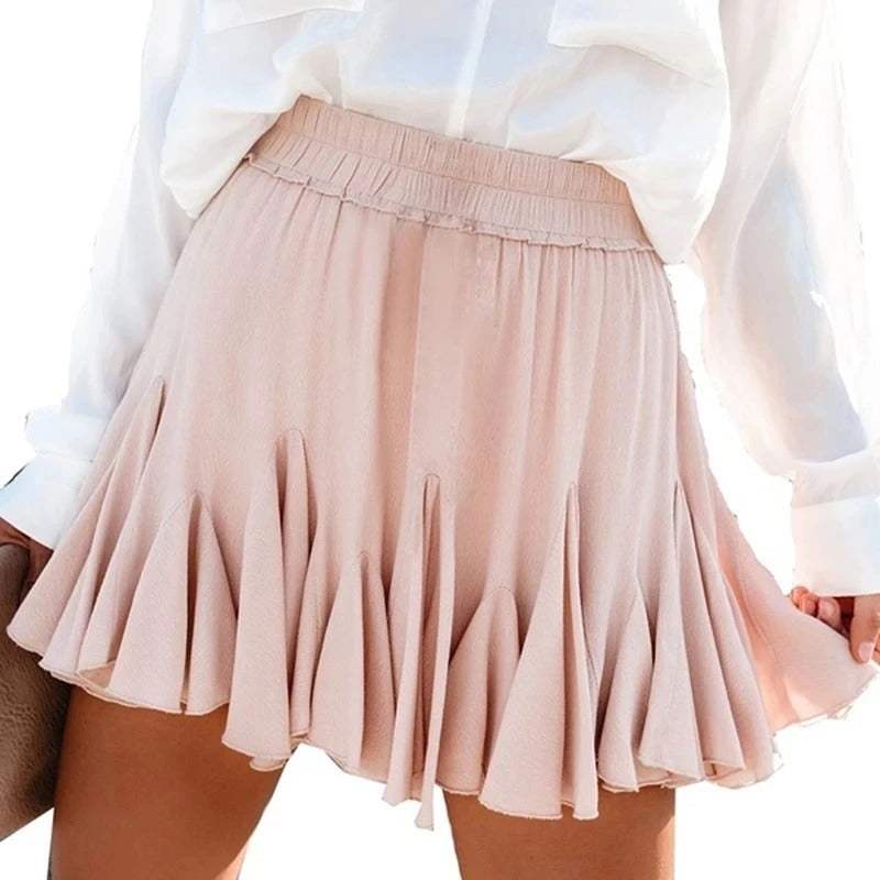 High waist pleated skirt