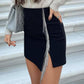Artificial Gemstone Fringed Mini Skirt