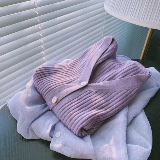 Knitted cardigan coat