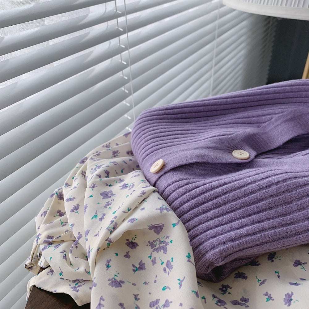 Knitted cardigan coat