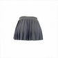 Female Solid Color Mini Pleated Skirt