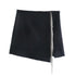 Artificial Gemstone Fringed Mini Skirt