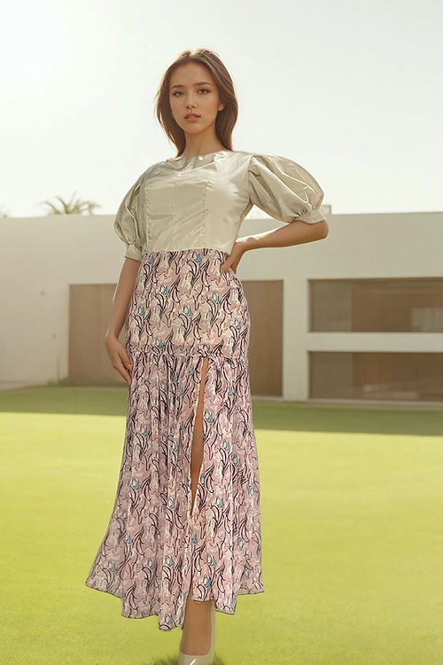 Floral Chiffon Cocktail Dress