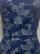 Asymmetric denim brocade dress