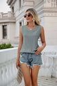 V-neck Vest Hole Hollow-out Sleeveless Top