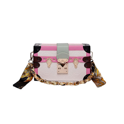 New Style One Shoulder Cross Body Female Foreign Style Graffiti Printed Box Bag
